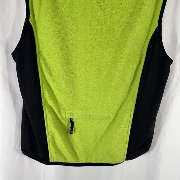 Nike Fleece Vest Women's Large Neon Green Full Zip Therma Fit Zip Pockets - Picture 12 of 13